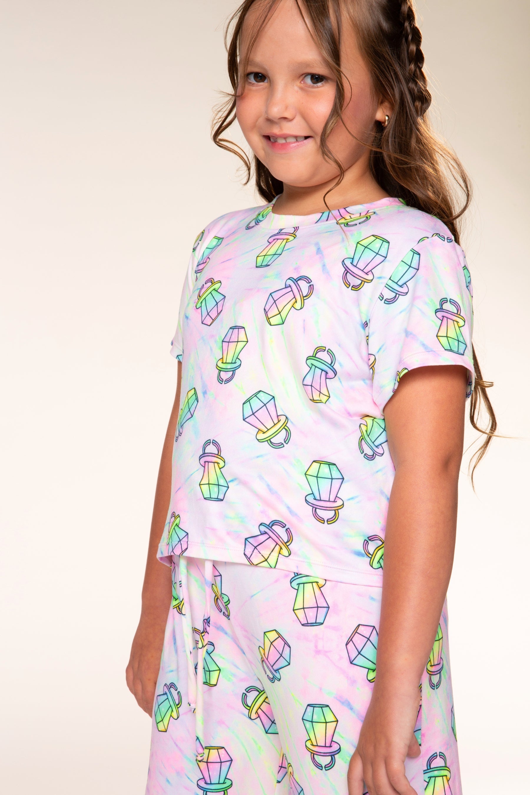 Simply Soft Easy Tee & Karate Pant - Rainbow Tie Dye Ring Pop - NEW!
