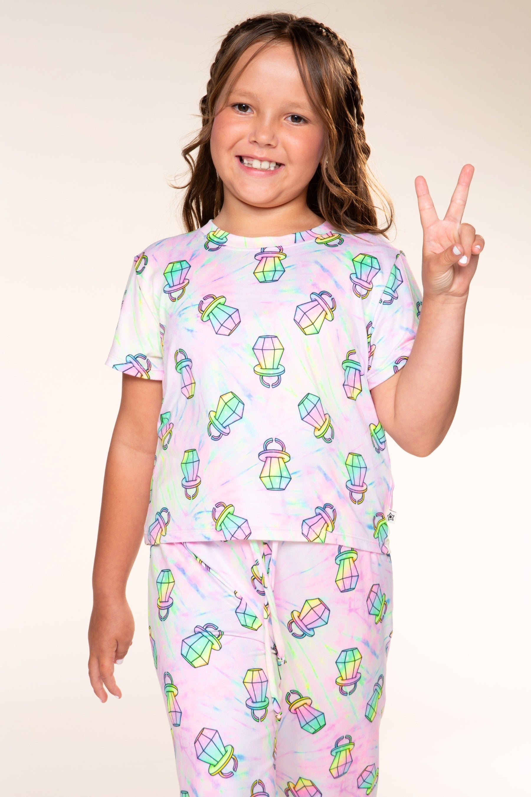 Simply Soft Easy Tee & Karate Pant - Rainbow Tie Dye Ring Pop - NEW!