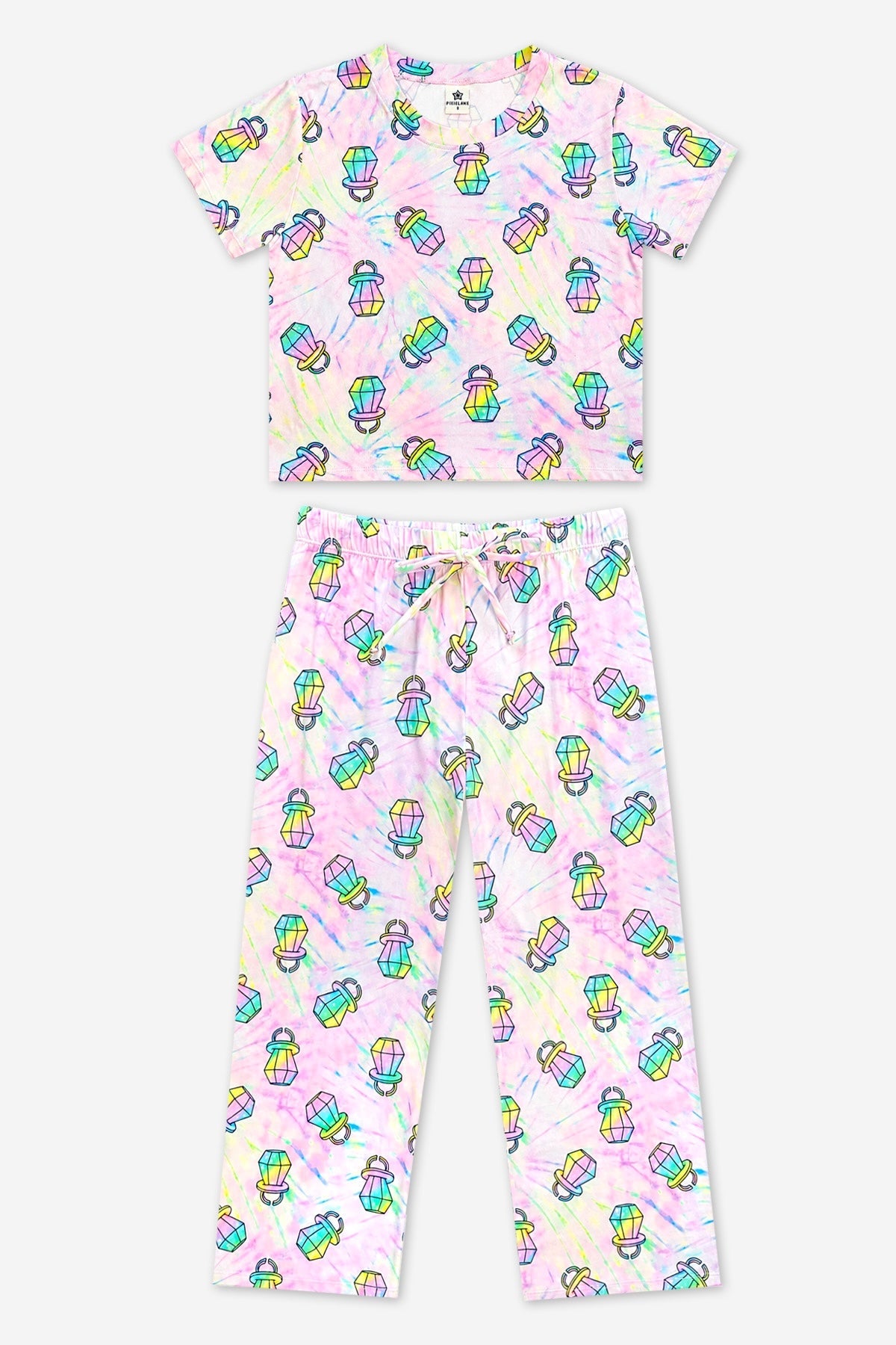 Simply Soft Easy Tee & Karate Pant - Rainbow Tie Dye Ring Pop - NEW!