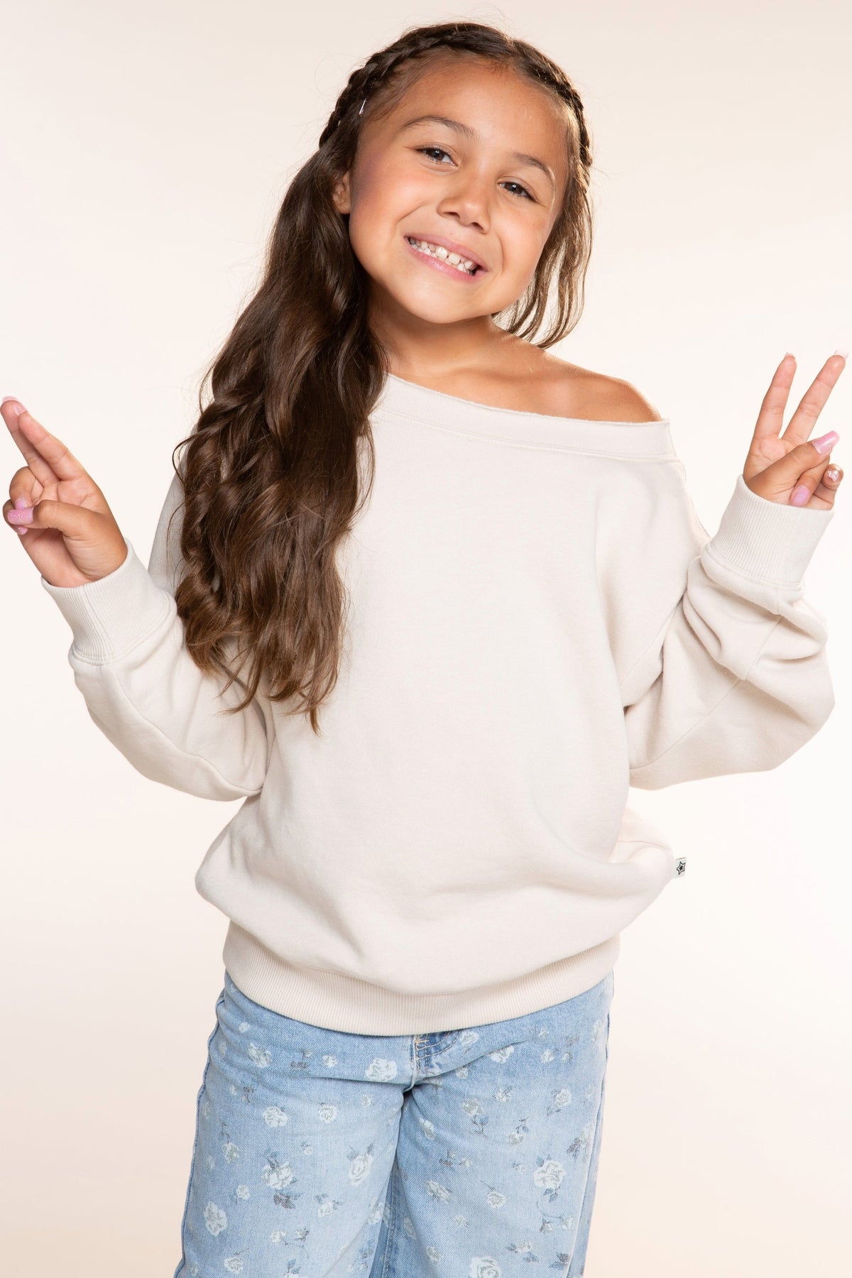 Butter French Terry Off The Shoulder Sweatshirt - Mulberry - NEW!