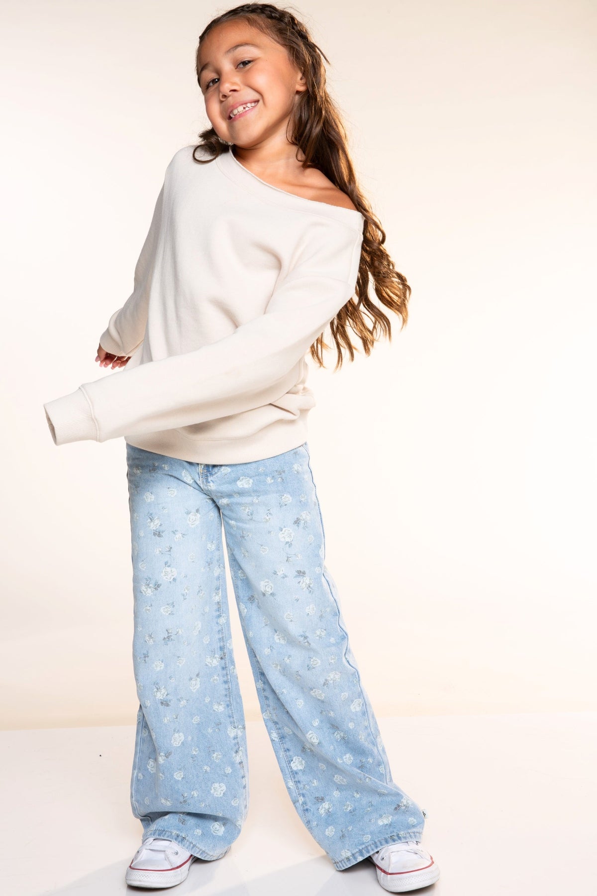 Butter French Terry Off The Shoulder Sweatshirt - Mulberry - NEW!