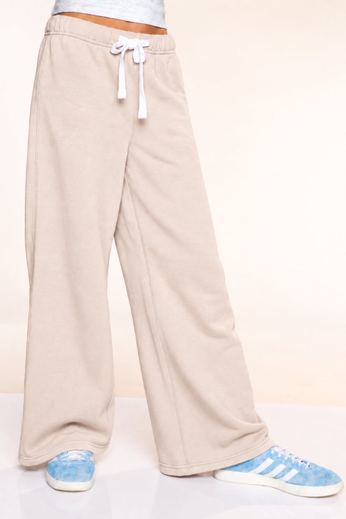 Butter French Terry Wide Leg Pant - Black - NEW!