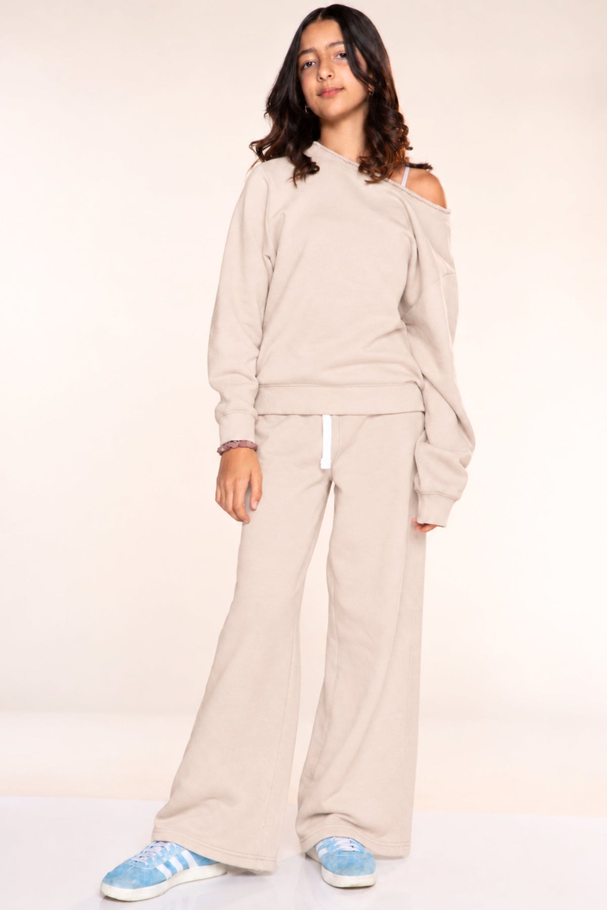 Butter French Terry Wide Leg Pant - Black - NEW!