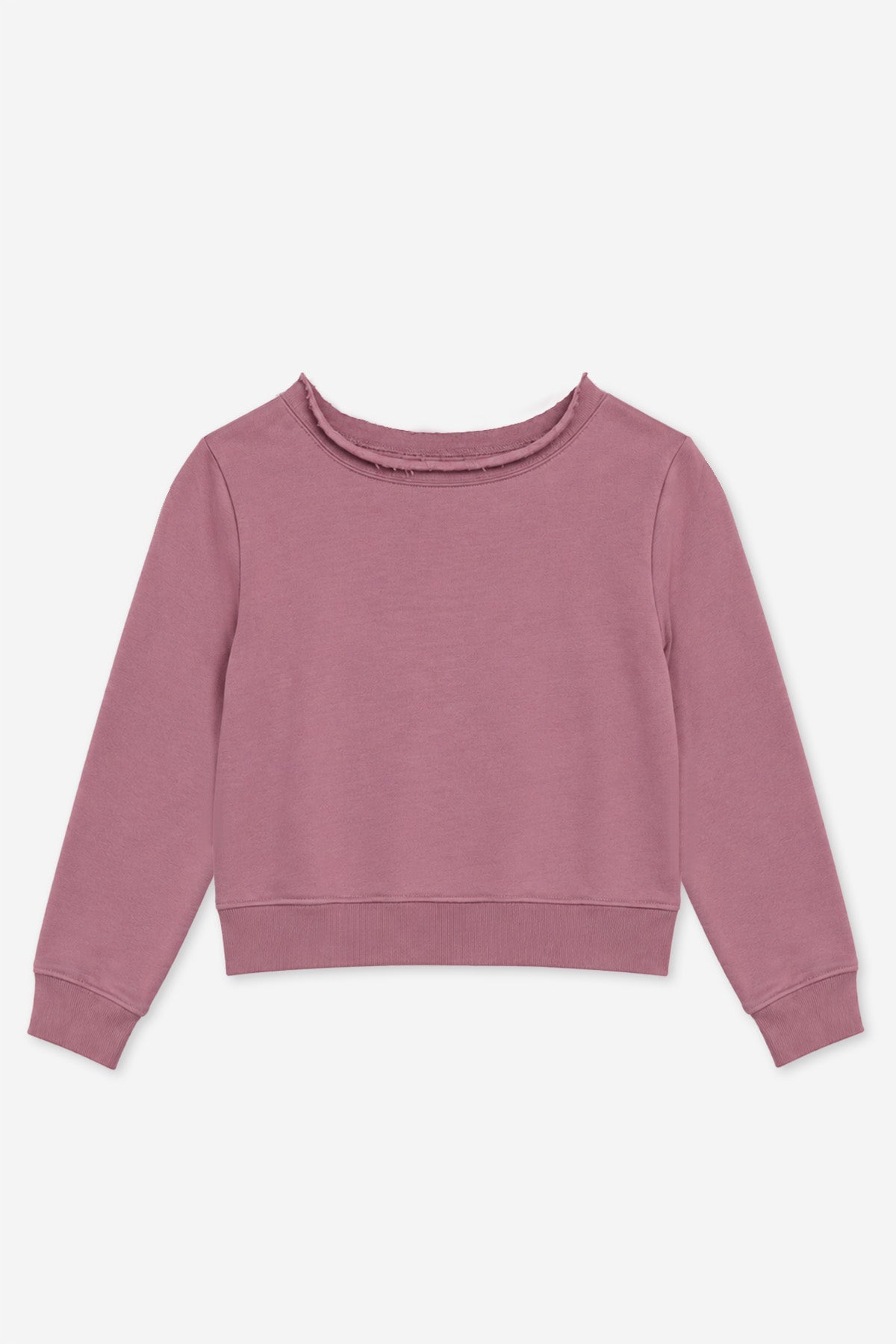 Butter French Terry Off The Shoulder Sweatshirt - Mulberry - NEW!
