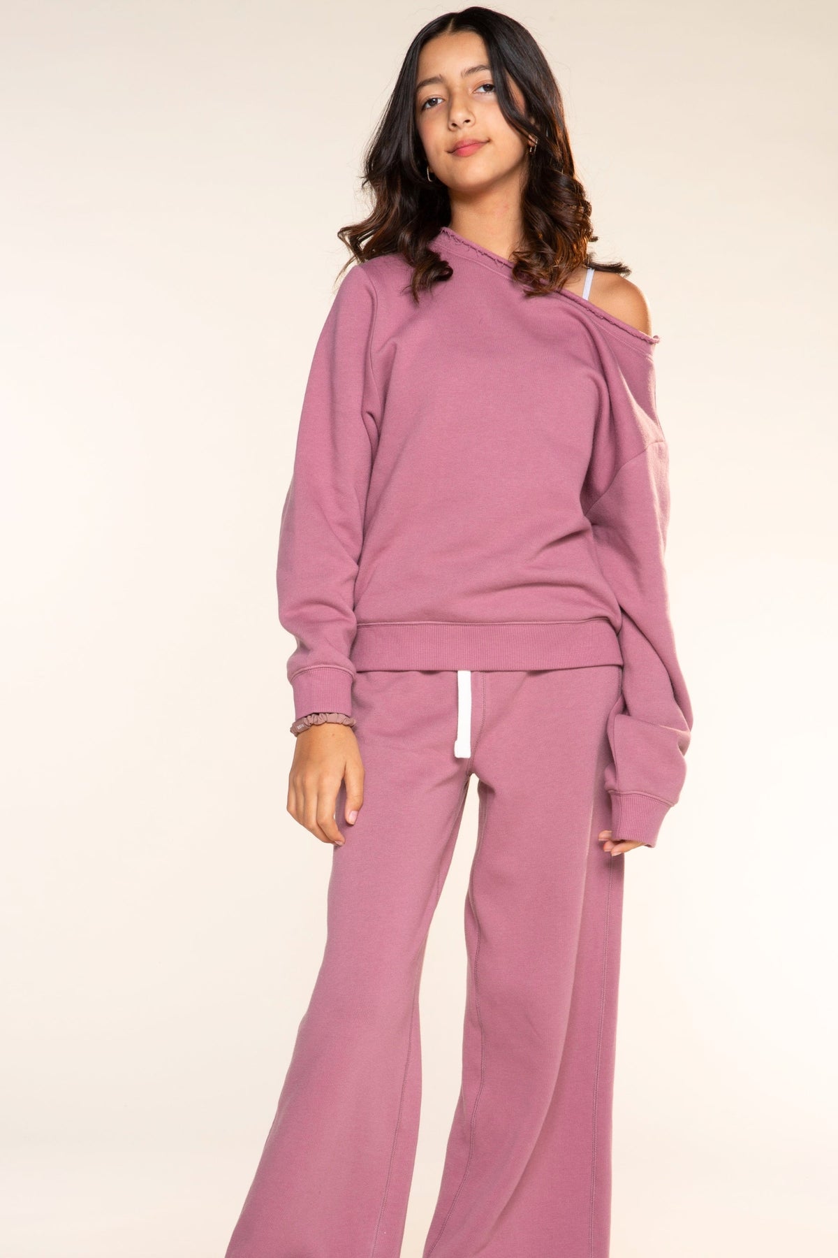 Butter French Terry Wide Leg Pant - Black - NEW!
