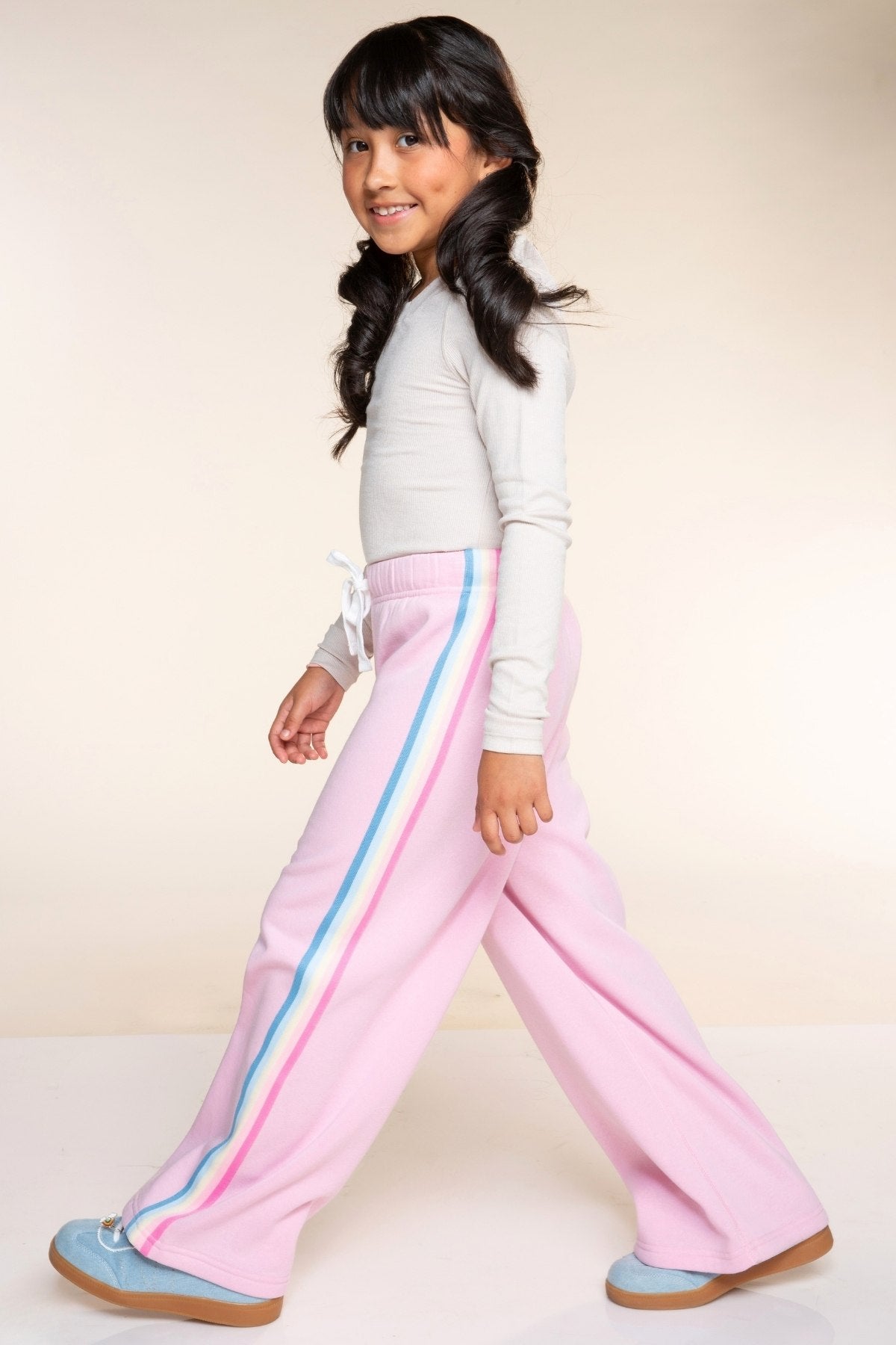 Ultra-Soft Ribbed Long Sleeve Fitted Tee - Powder Pink - NEW!