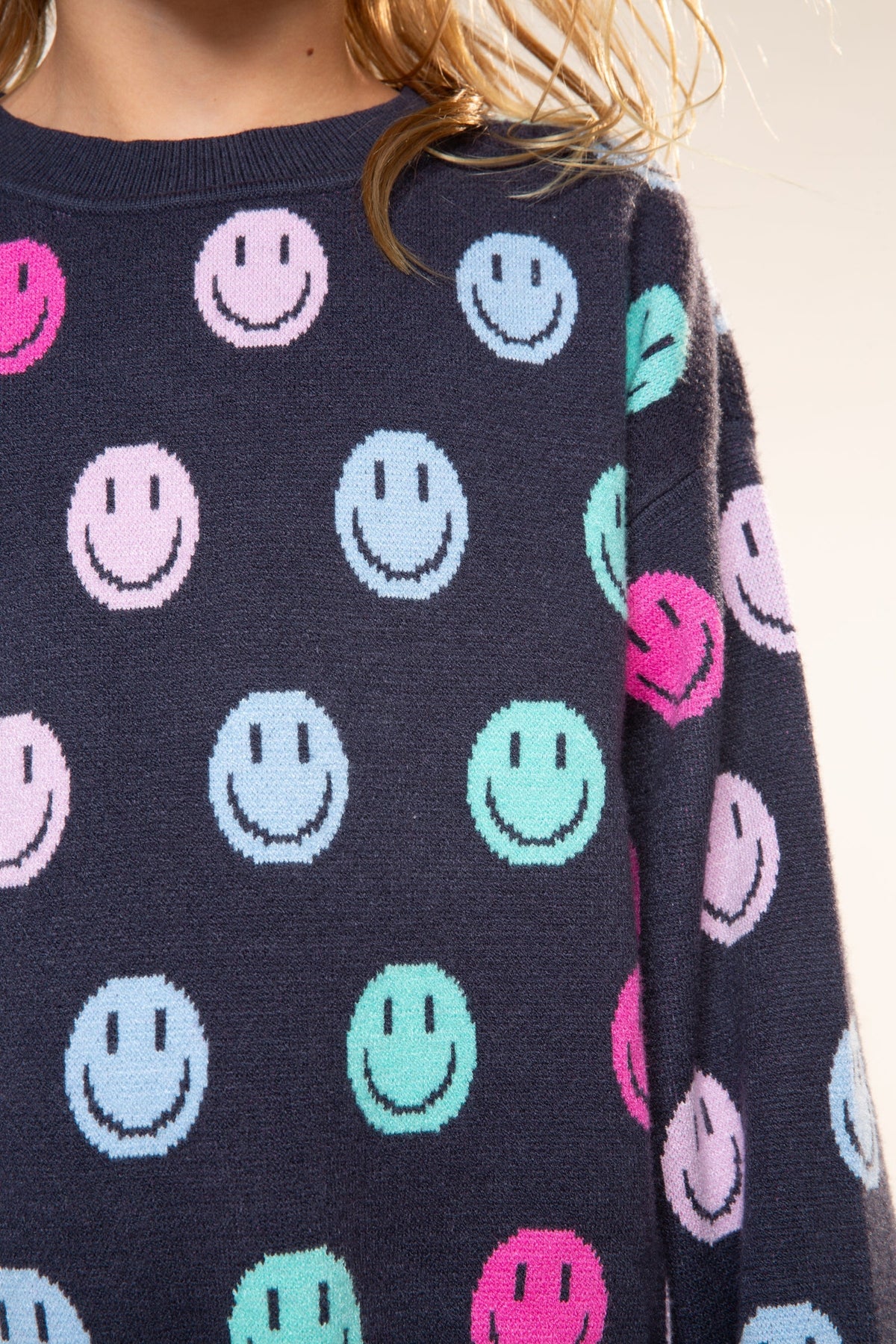 Yummy Soft Crew Neck Sweater - Bubble Gum Pink Green Ivory Candy Canes - NEW!