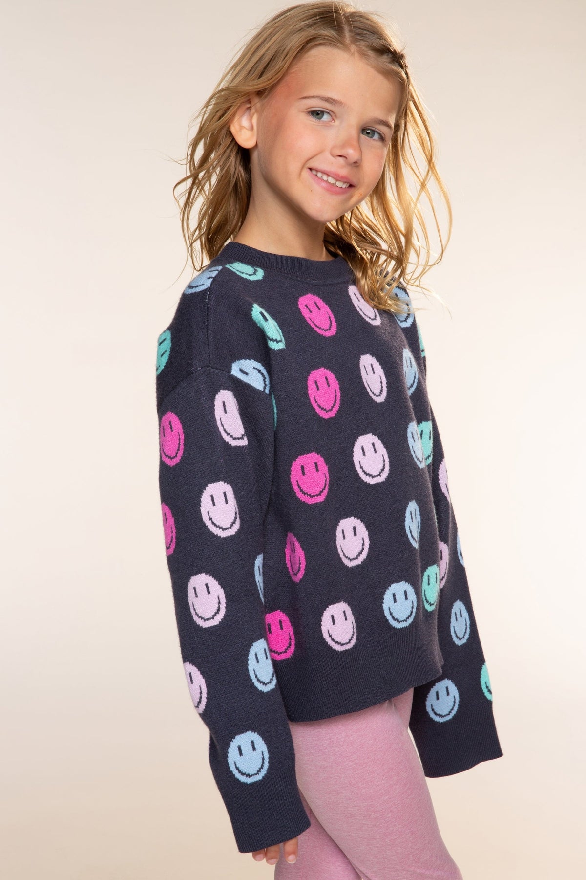 Yummy Soft Crew Neck Sweater - Bubble Gum Pink Green Ivory Candy Canes - NEW!