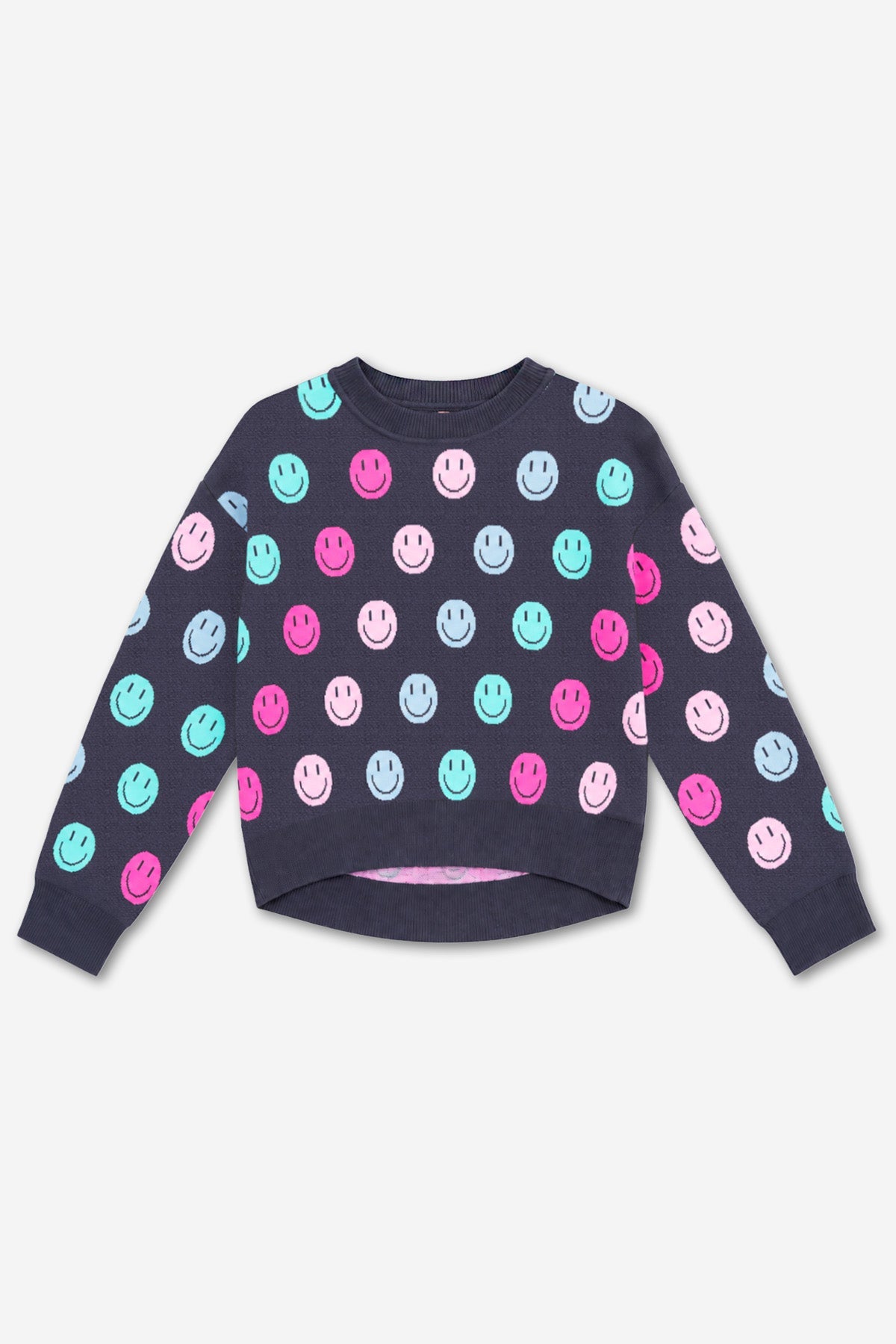 Yummy Soft Crew Neck Sweater - Bubble Gum Pink Green Ivory Candy Canes - NEW!
