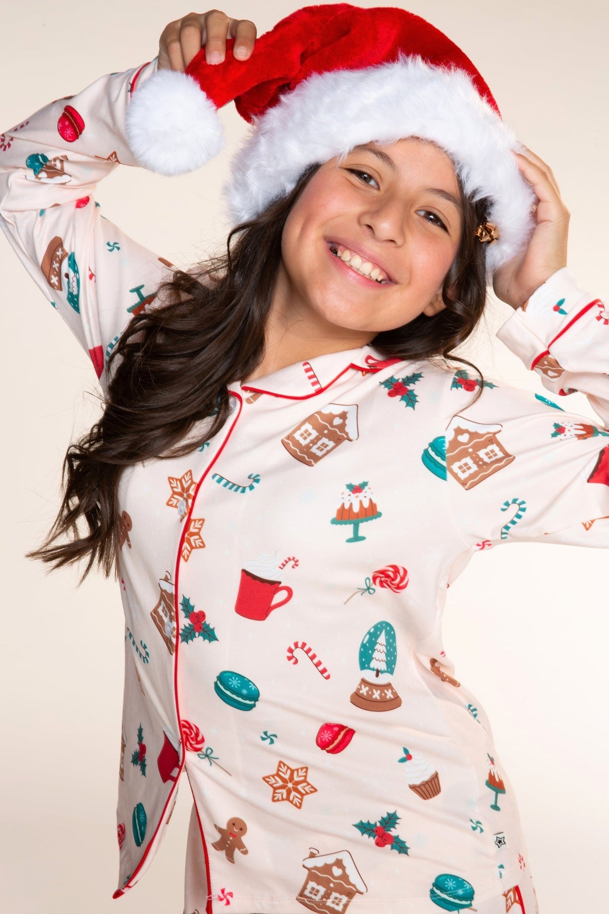 Unisex Long Sleeve Simply Soft Button Down Top & Karate Pant - Ice Blue Hanukkah - NEW!