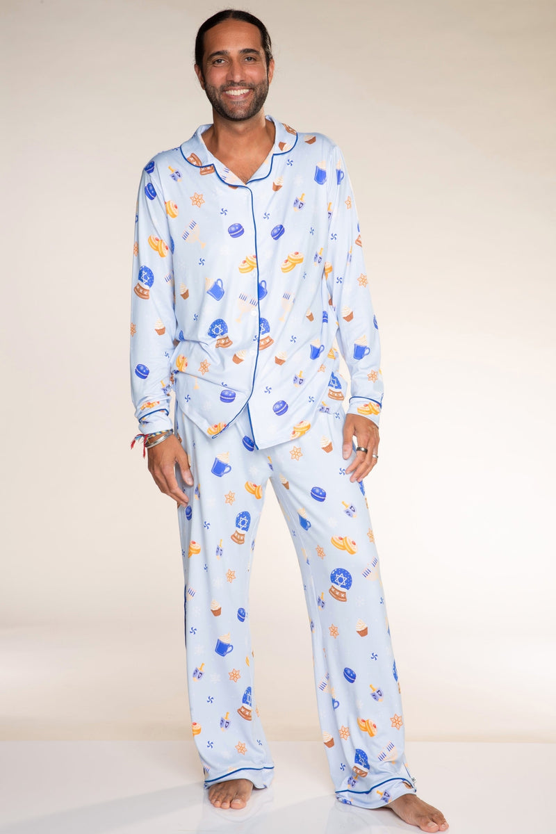 Men's Long Sleeve Simply Soft Button Down Top & Karate Pant