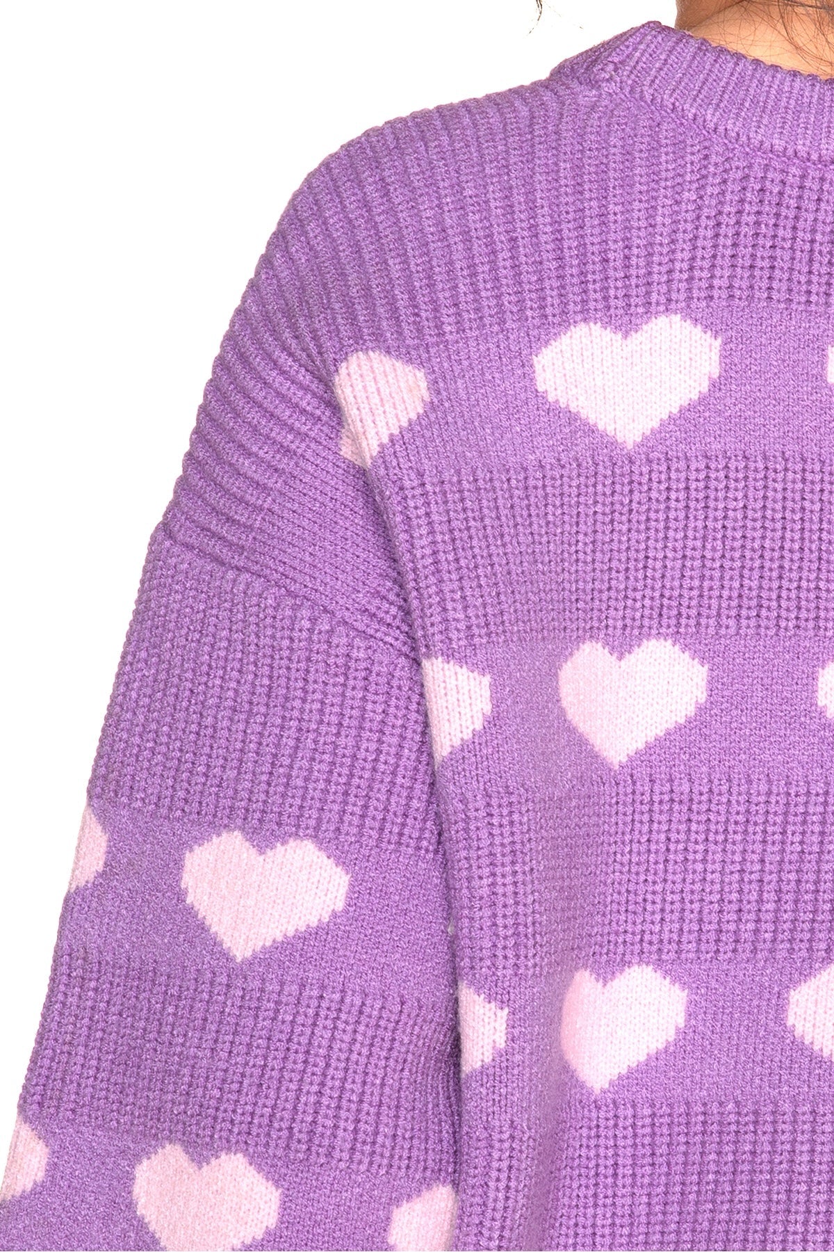 2 Pack Yummy Soft Crew Shaker Sweaters - Pretty Little Hearts - Pretty Little Hearts - NEW!