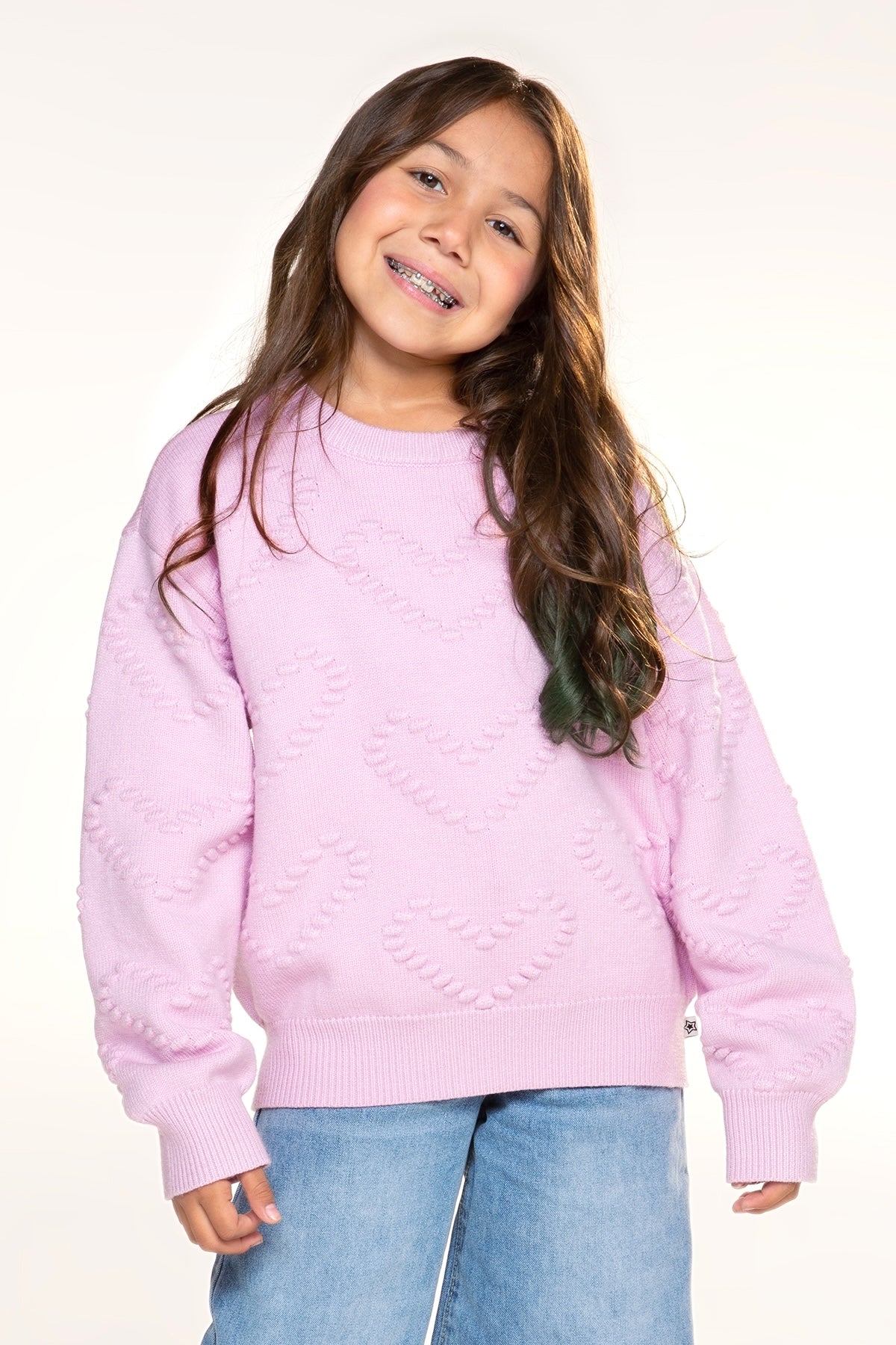 2 Pack Yummy Soft Crew Shaker Sweaters - Pretty Little Hearts - Pretty Little Hearts - NEW!