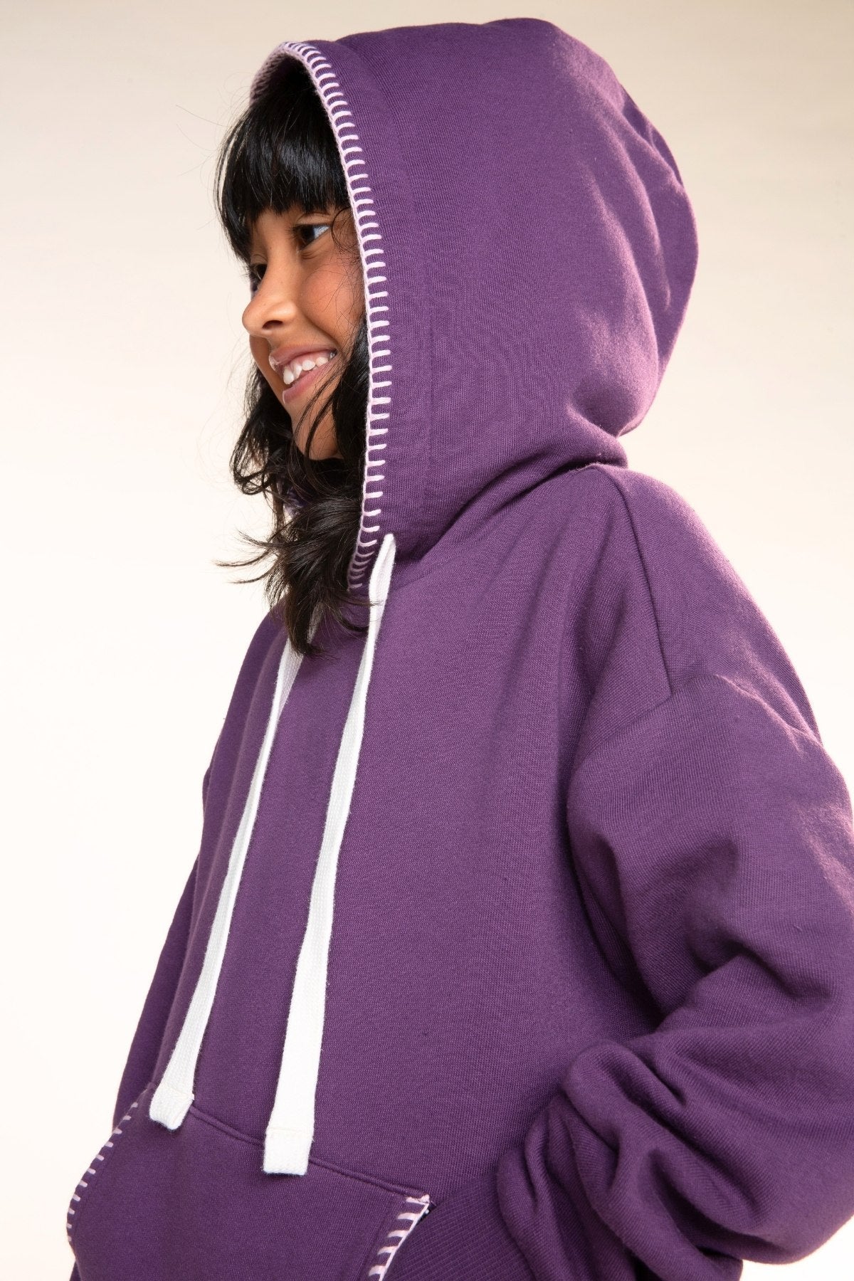 Butter French Terry Oversized Hoodie - Dk Purple Rainbow Graffiti - NEW!