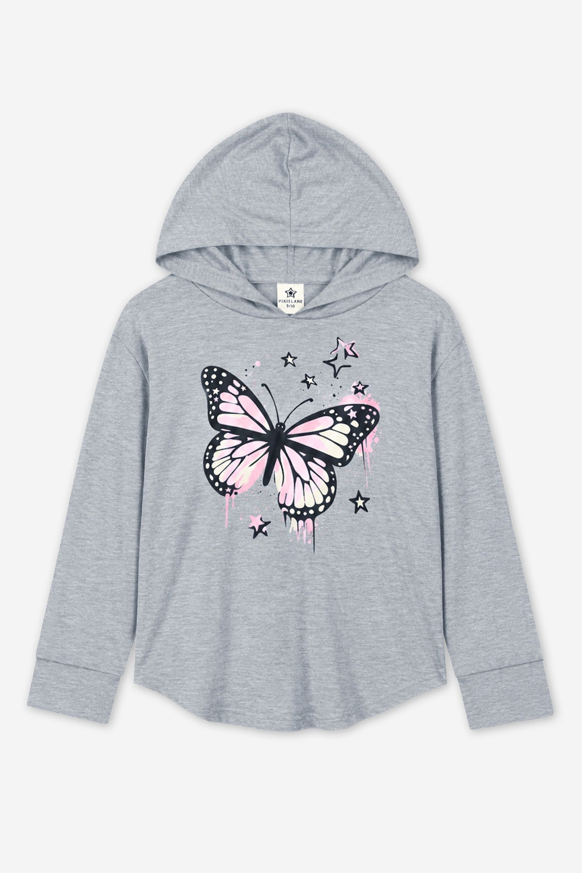 Modal Knit Hoodie Pullover W/Thumbholes - Lavender Rainbow Graffiti - NEW!