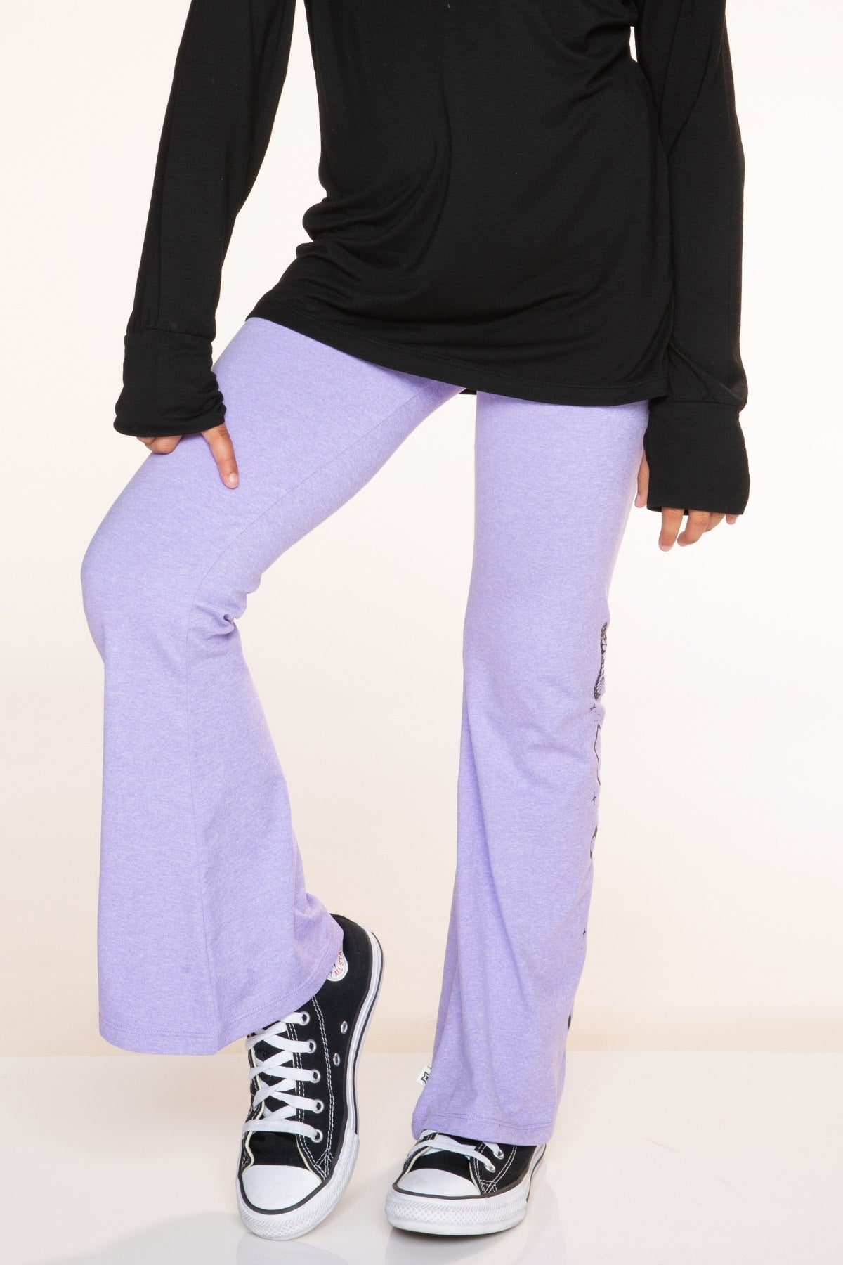 Simply Soft Luxe Flare Legging - Steel Rainbow Stars - NEW!