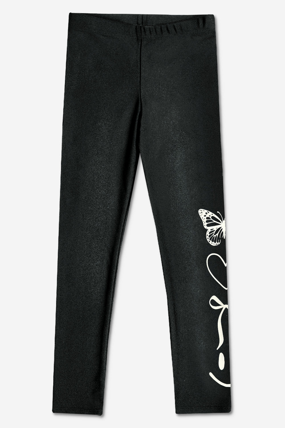High Shine Long Legging - Black Butterfly Emoji - NEW!