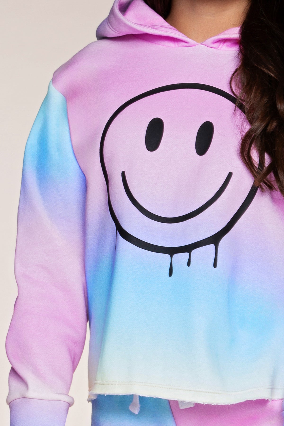 Cloud Soft French Terry Easy Hoodie - Rainbow Ombre Smile - NEW!