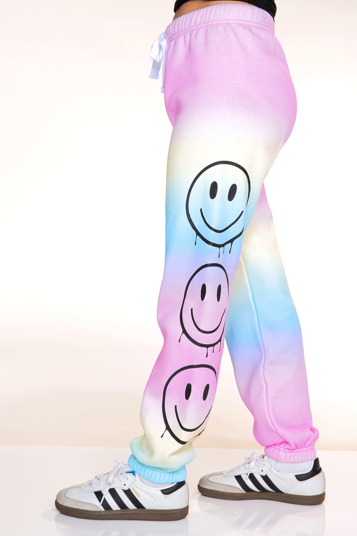 Cloud Soft French Terry Sweatpant - Black Rainbow Heart Bolt - NEW!