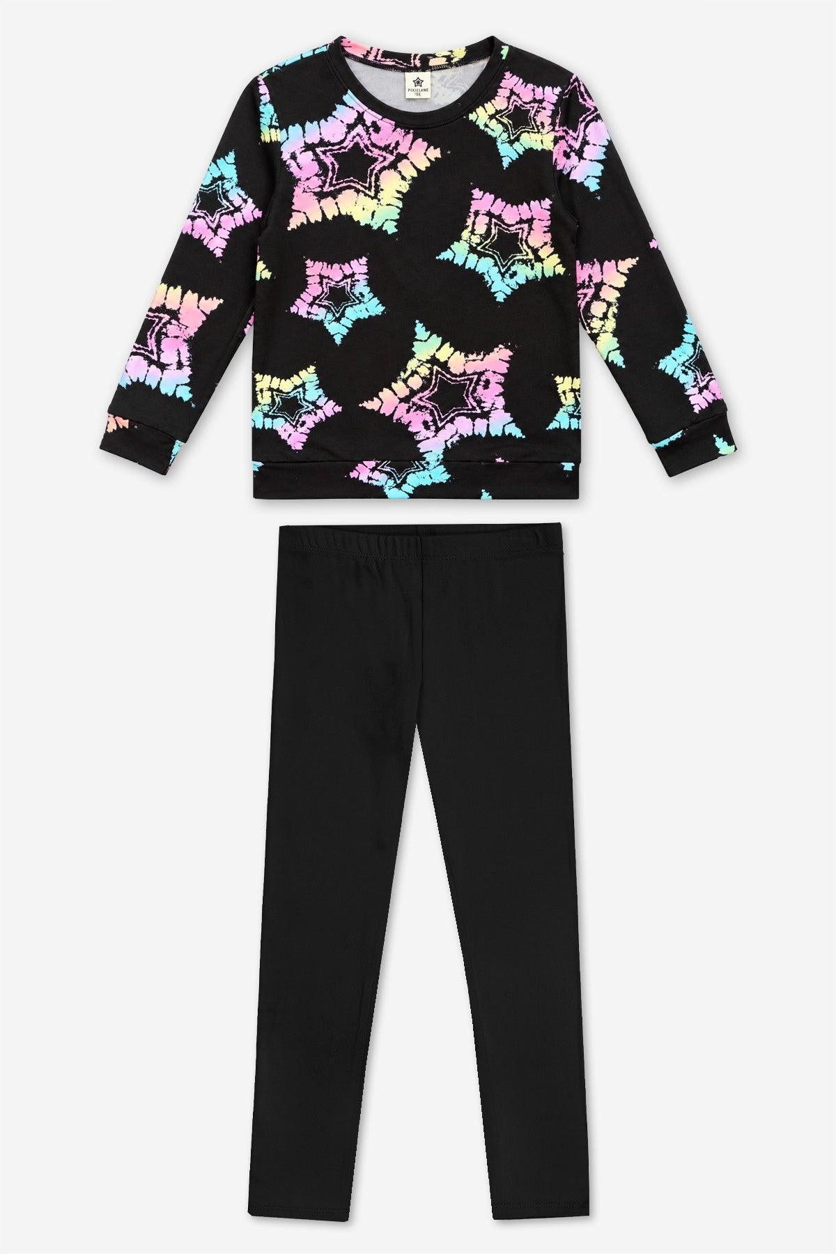 Simply Soft Long Sleeve Crew Top & Long Legging Set - Denim Rainbow Smile - NEW!