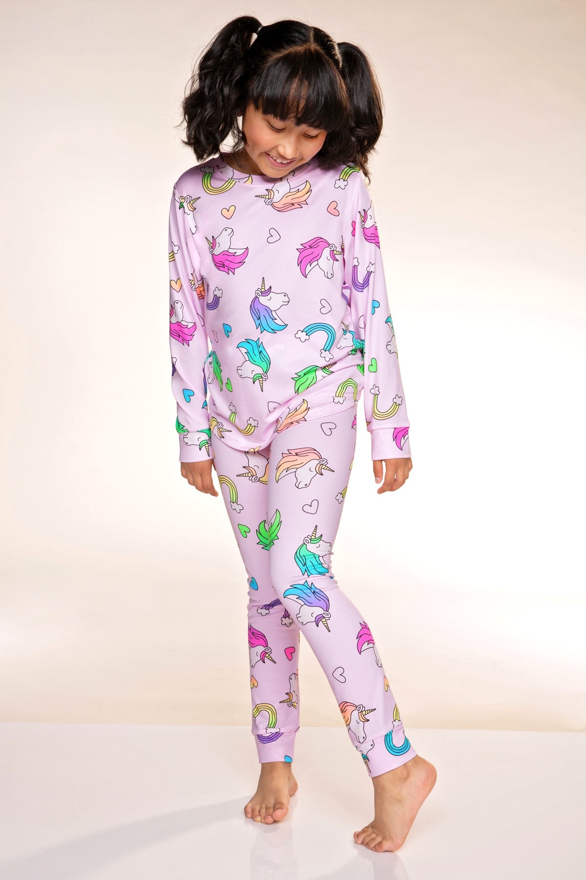 Simply Soft Long Sleeve Tee & Slim Lounge Pant - Pink Rainbow Unicorn - NEW!