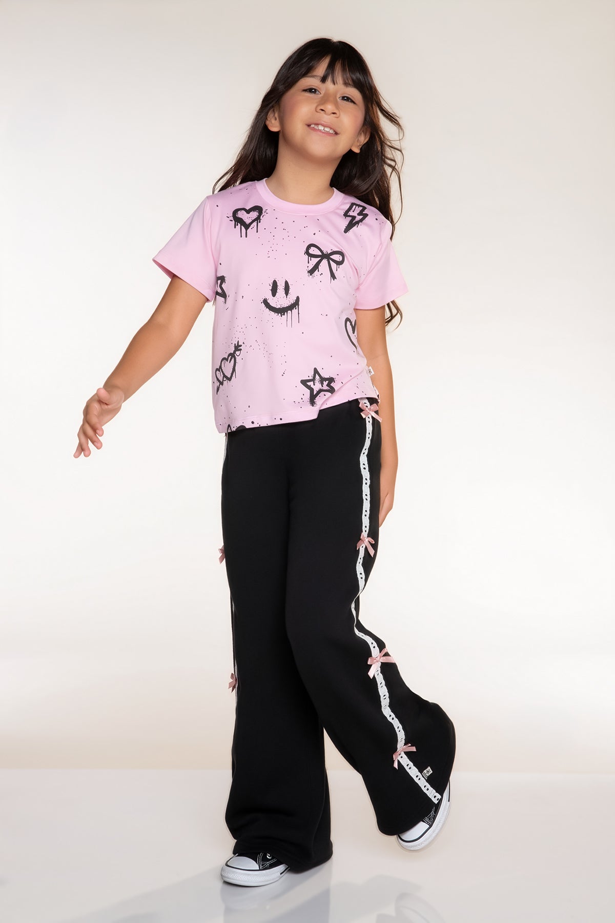 4 Pack Zip Hoodie, Easy Tee & Pants Set - Bow Girl Era - NEW!