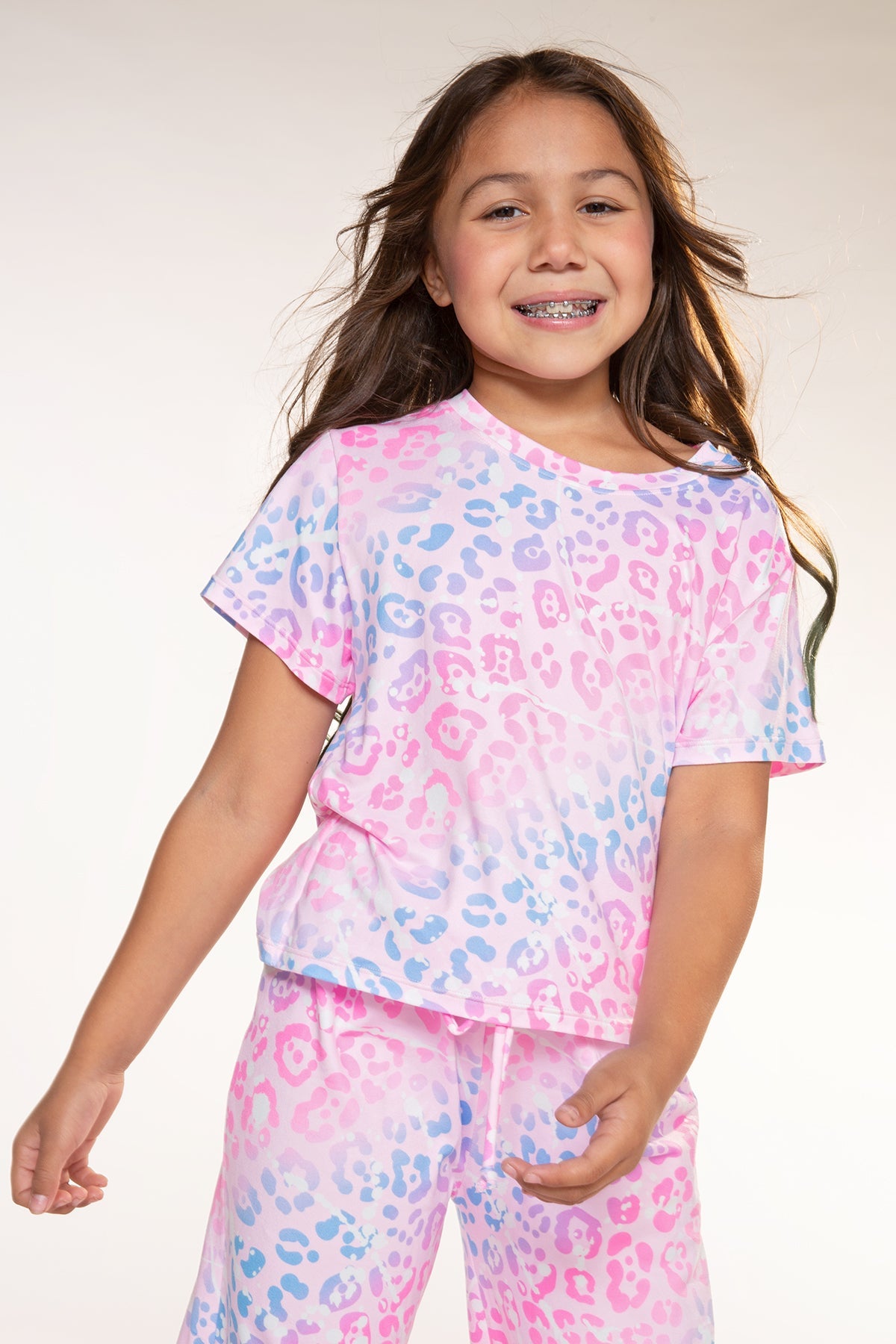 Simply Soft Easy Tee & Karate Pant - Neon Hot Pink Rainbow Gummy Bear - NEW!