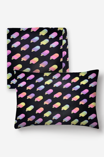 Blanket & Pillowcase Bundle - Black Ombre Popsicle