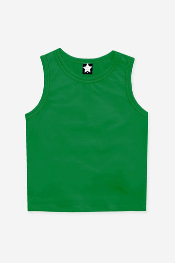 Cotton Super Stretch Fitted Tank - Kelly Green