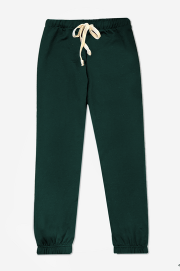 French Terry Cozy Sweatpant - Hunter Green