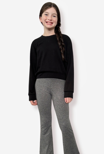 Terry Cropped Trousers - Black