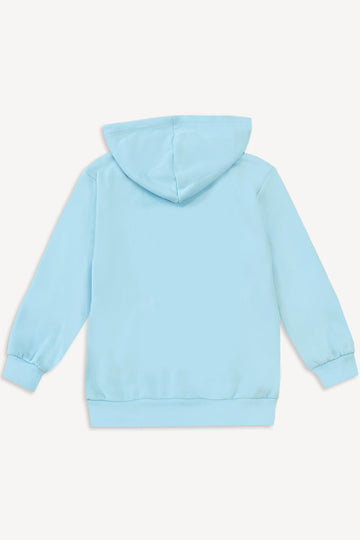 French Terry Heavyweight Long Sleeve Hoodie – Ice Blue
