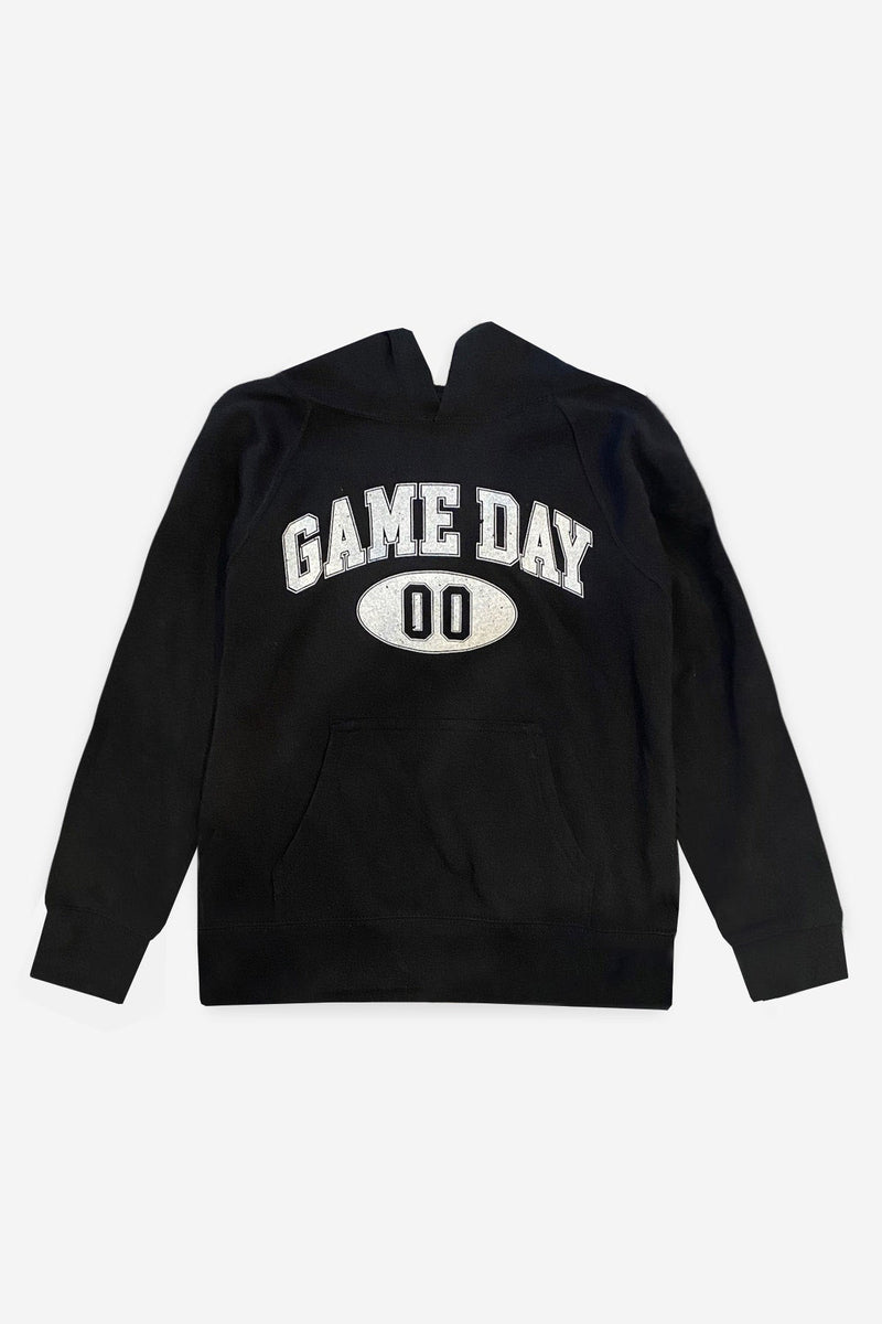 French Terry Heavyweight Pullover Hoodie - Black Game Day