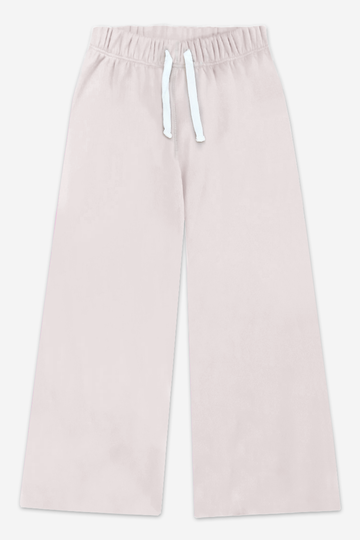 French Terry Luxe Wide Leg Sweatpant - Latte