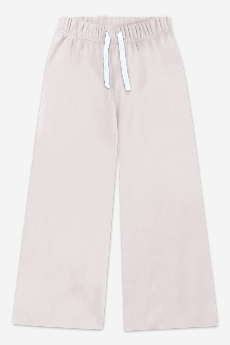 French Terry Luxe Wide Leg Sweatpant - Latte