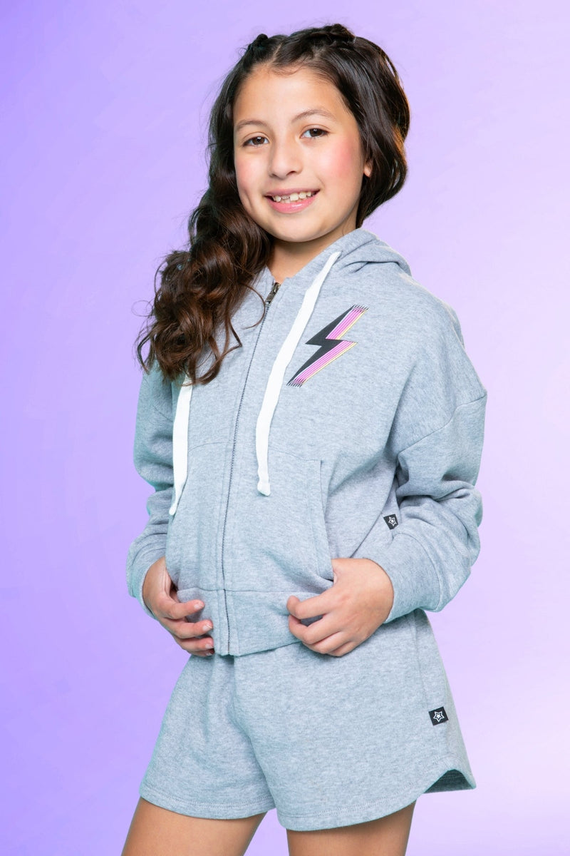 Cotton Soft French Terry Drop Shoulder Zip Hoodie