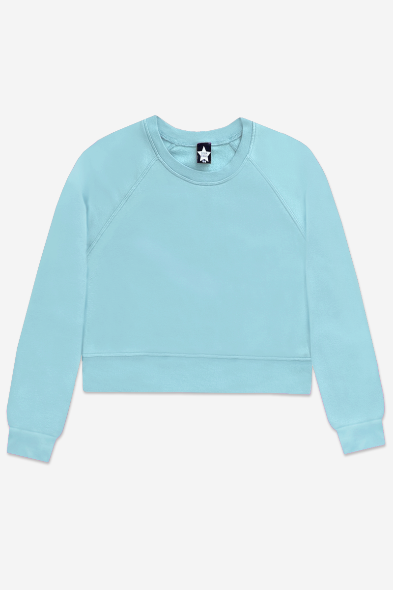 French Terry Luxe Skimmer Crew Sweatshirt - Dusty Mist
