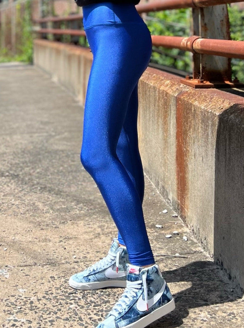 Women's High Shine Long Legging - Bright Royal Blue