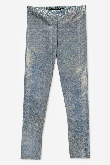 Glitter Foil Long Legging - Metal Glitter