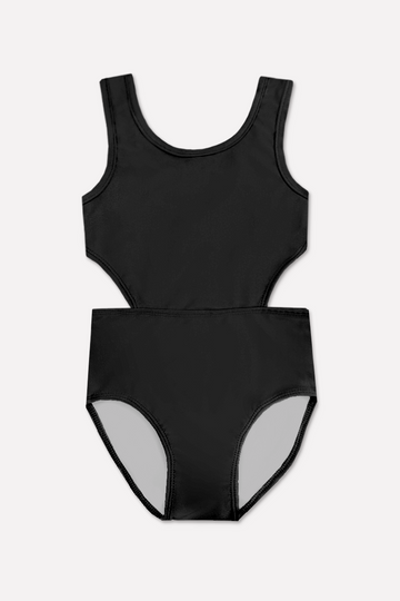 High Shine Cutout One Piece Swimsuit - Black PRE-ORDER SHIPPING STARTS 4/18