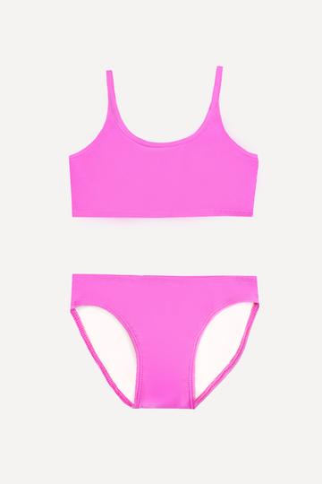 High Shine Plus Two Piece Swimsuit - Barbie Pink