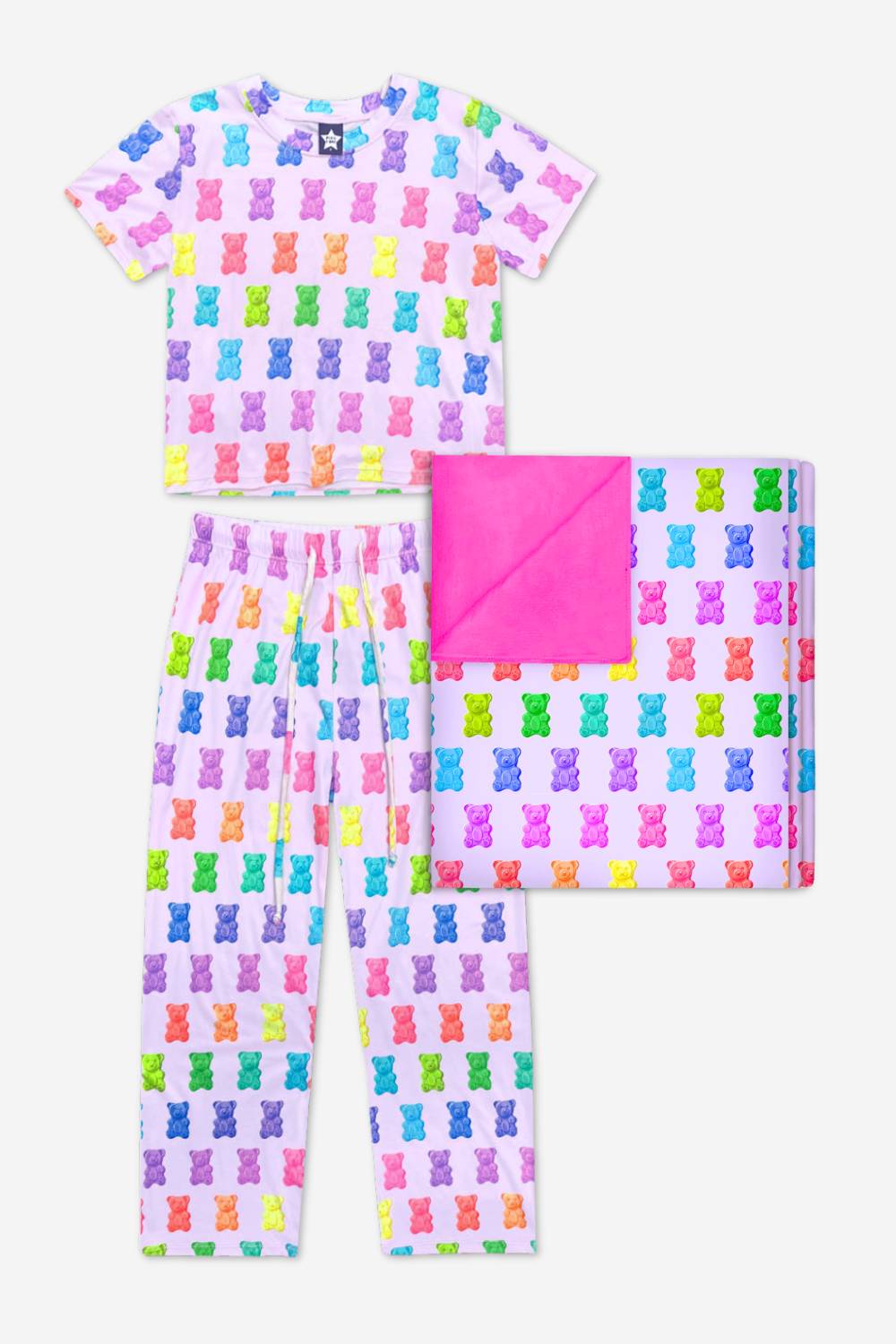 Pack Simply Soft S/S Wide Leg Lounge Set & Blanket