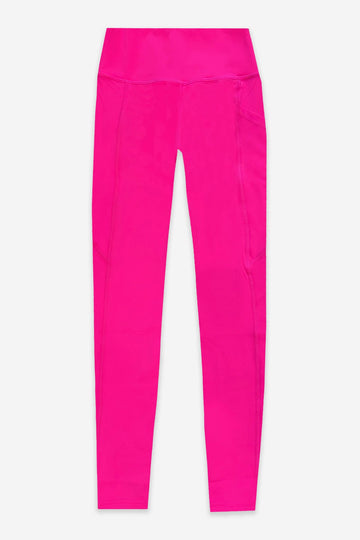 Matte Flex Super High Waist Pocket Long Legging - Hot Pink