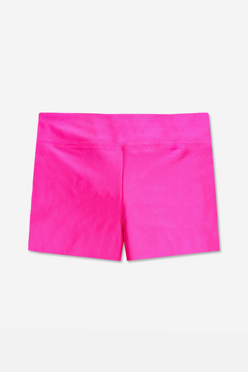 Mid Waist Tumble Short - Neon Pink