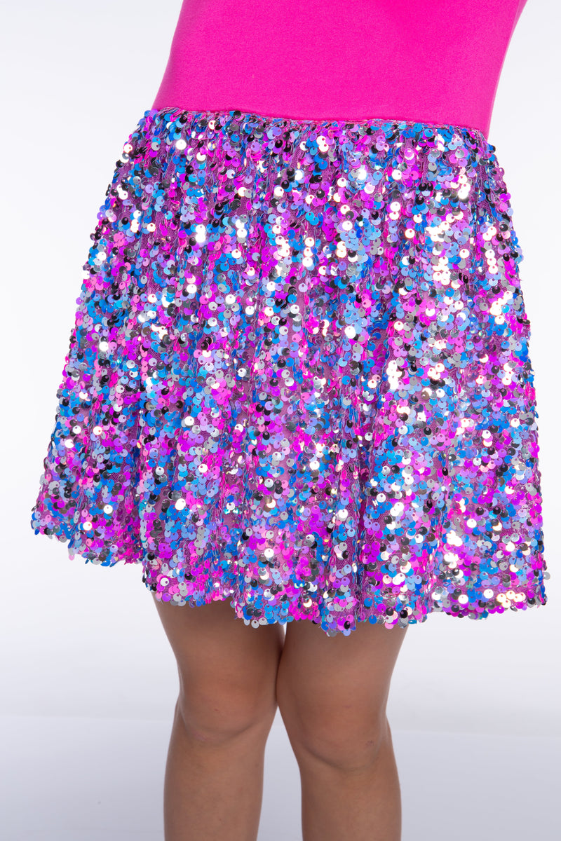 Simply Soft Flutter Cross Back Be Happy Dress - Pink Confetti Sequin