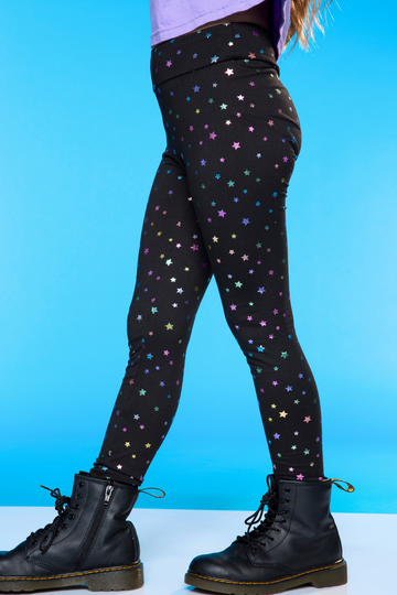 Simply Soft Mid-Rise Long Legging - Black Ombre Foil Stars