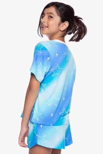 Simply Soft Short Sleeve Easy Tee & Dolphin Short - Ombré Blue Stars PRE-ORDER SHIPPING STARTS 6/20