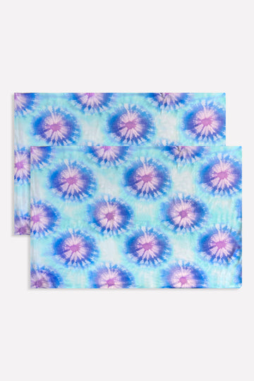 Pillowcases - Lavender Aqua Tie Dye