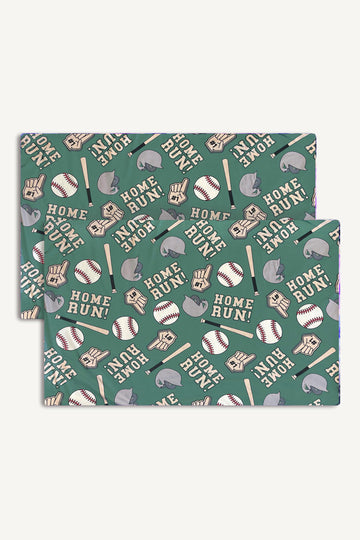 Pillowcases - Hunter Green Baseball