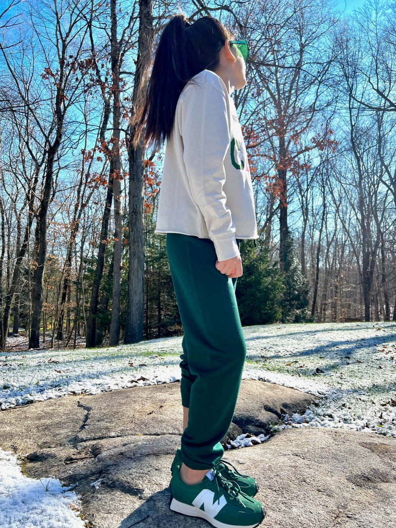French Terry Cozy Sweatpant - Hunter Green